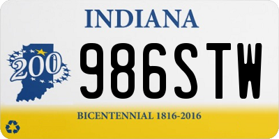 IN license plate 986STW