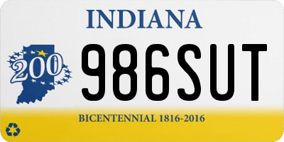 IN license plate 986SUT