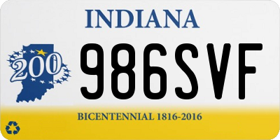 IN license plate 986SVF