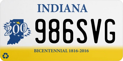 IN license plate 986SVG