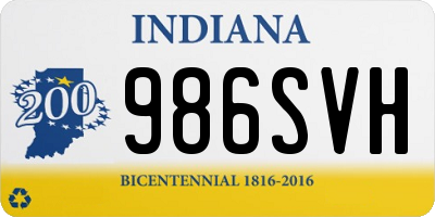 IN license plate 986SVH