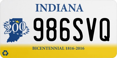 IN license plate 986SVQ