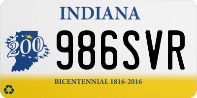 IN license plate 986SVR