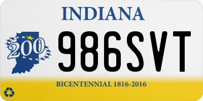 IN license plate 986SVT