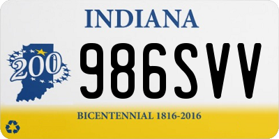 IN license plate 986SVV