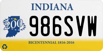 IN license plate 986SVW