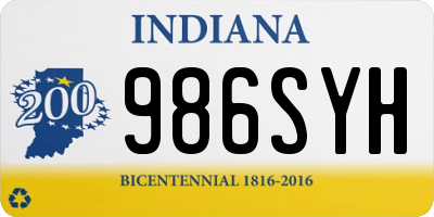 IN license plate 986SYH