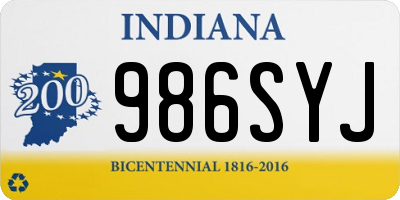 IN license plate 986SYJ