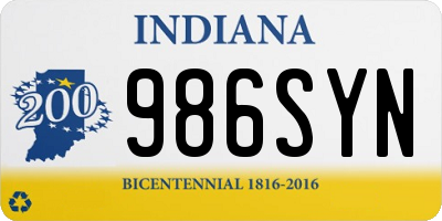 IN license plate 986SYN