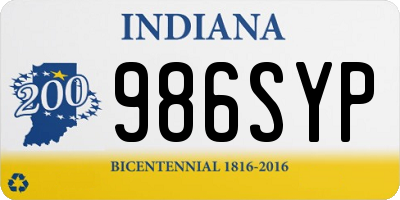 IN license plate 986SYP