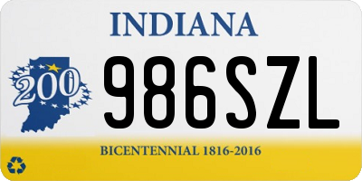 IN license plate 986SZL