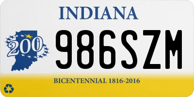 IN license plate 986SZM