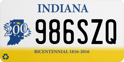 IN license plate 986SZQ