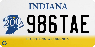 IN license plate 986TAE