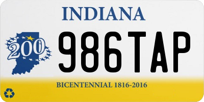 IN license plate 986TAP