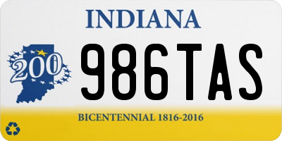 IN license plate 986TAS