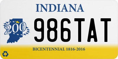 IN license plate 986TAT