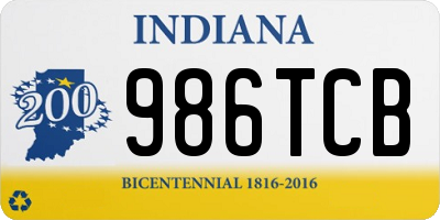 IN license plate 986TCB