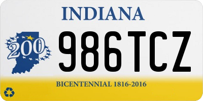 IN license plate 986TCZ