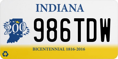 IN license plate 986TDW