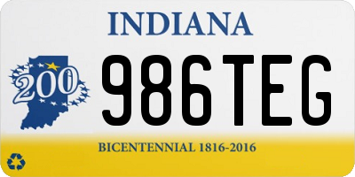 IN license plate 986TEG