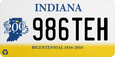 IN license plate 986TEH