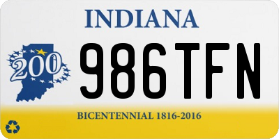 IN license plate 986TFN