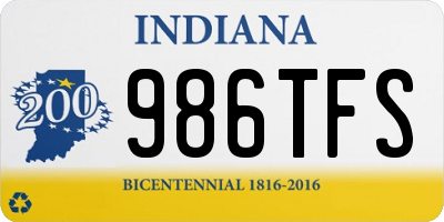 IN license plate 986TFS