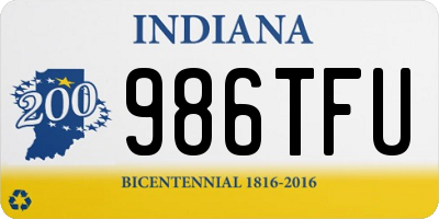 IN license plate 986TFU