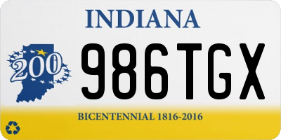 IN license plate 986TGX