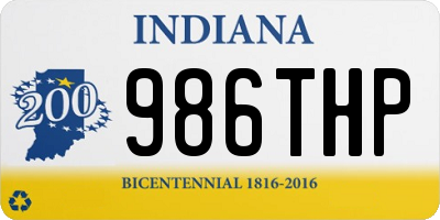 IN license plate 986THP