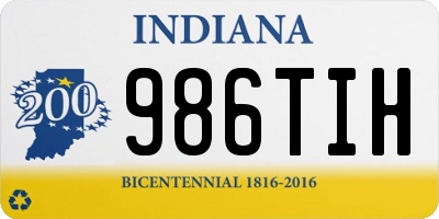 IN license plate 986TIH