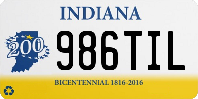 IN license plate 986TIL