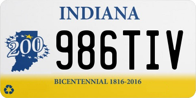 IN license plate 986TIV