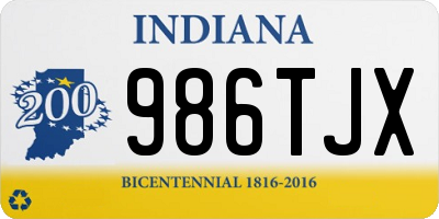 IN license plate 986TJX