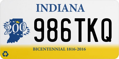 IN license plate 986TKQ