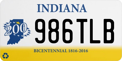 IN license plate 986TLB