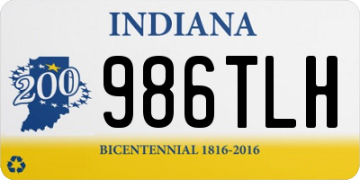 IN license plate 986TLH