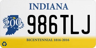 IN license plate 986TLJ