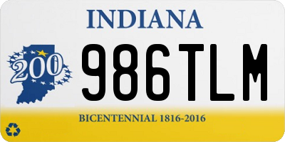 IN license plate 986TLM