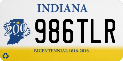 IN license plate 986TLR