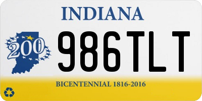 IN license plate 986TLT