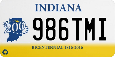 IN license plate 986TMI