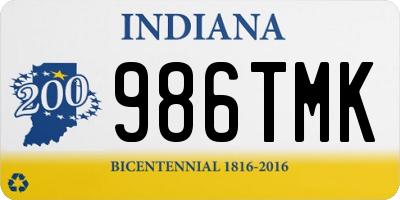 IN license plate 986TMK