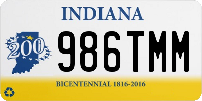 IN license plate 986TMM