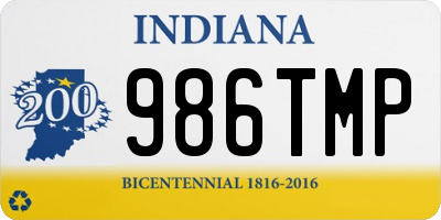 IN license plate 986TMP