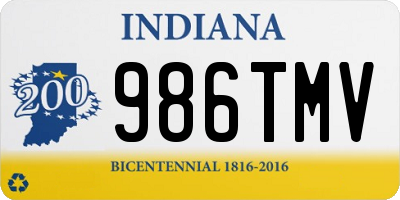 IN license plate 986TMV
