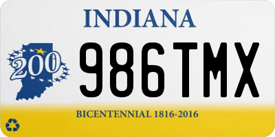 IN license plate 986TMX