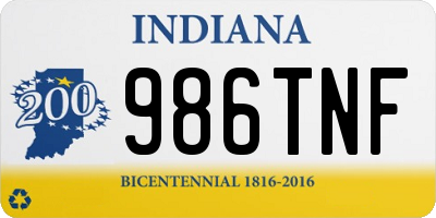 IN license plate 986TNF