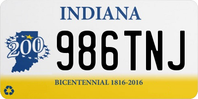 IN license plate 986TNJ